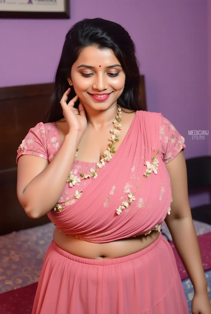 Indian Down woman doggy down Working masterpiece, best quality, ultra-detailed, (warm hue, warm tone: 1.2), wearing Hook Blouse , 20 years old, (((big tits1.8))),((Huge breasts 1.6)),(((Plump body 1.8))), (Indian instagram photo, wearing Hook Blouse closeup face photo of 23 y.o Chloe in kebaya, Red Lipstick, sensual Lipstick, Sensational Make Up, Down huge fat cleavage, huge breasts pale skin, (smile:0.4), hard shadows, White G-STRING, bright lighting