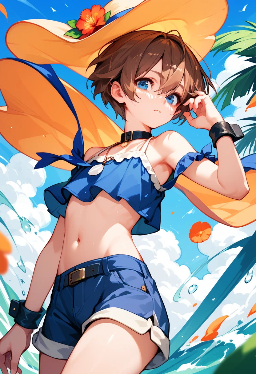 Navel exposure、tomboy