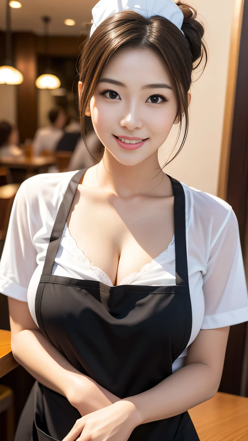 japan video cover,(Vulgar),Perfect for a group sex friend、17 year old tanned Japanese black gal, Group photo,Dark brown hair,No clothes on、Please wear a short apron and necklace。,hair accessory,Between the breasts,Big Breasts,,A seductive smile,A swarm of tilt-shift cameras,Outdoor food stalls、Naked Apron、