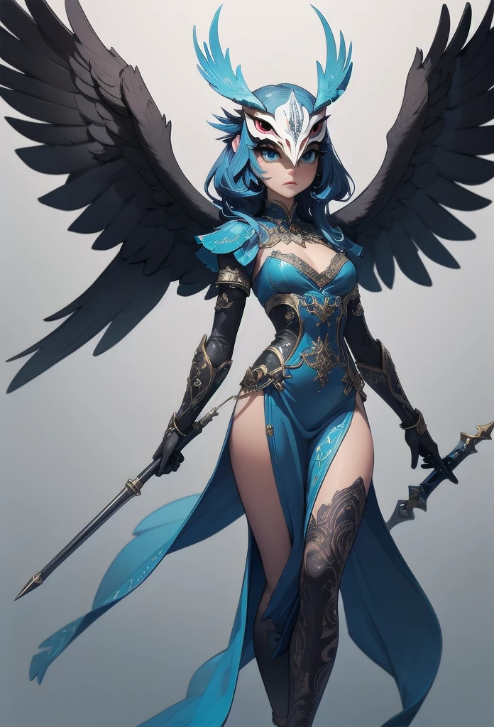 Draw a cool hero with a bird motif