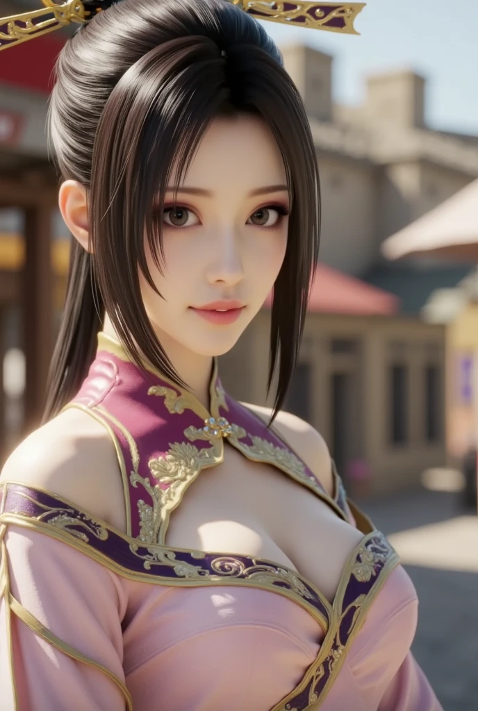 Masterpiece,The best qualities,Very high resolution,8K,((A close-up of the upper body)),Original photo,real photo,digital photography,
(Women in ancient Chinese style),(Ancient Chinese women),23-year-old girl,(A random short haircut),Beautiful red pupils,elegant and charming,proud and beautiful,Smiling,(Big breasts),(See-through dresellyband,Joint Armor,Very little fabric,Bare shoulder,Navel exposed,Metal,White,)Ancient figures,Ancient Style,
Photo pose,Ancient city background,Movie lights,Ray tracing,Game CG,((3D Unreal Engine)),oc render reflection texture