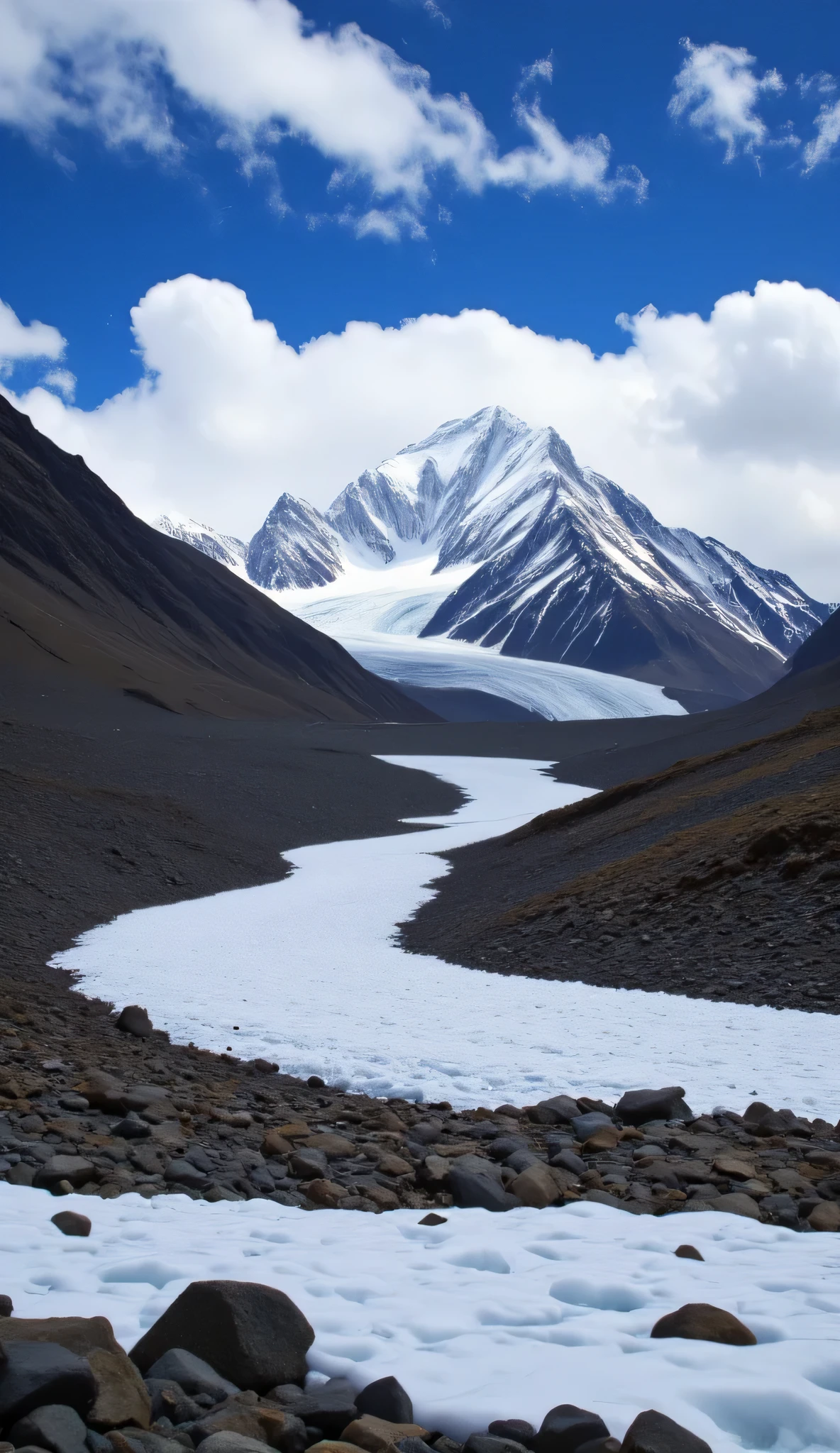 is a sacred mountain and a prohibited mountain、Mchuchish(Muchu Chhish)and Mount Batula V(Batura V)towering majestically along with glaciers{x}is an elevation 7 belonging to the Batulah Mustag Mountains in Pakistan's Karakoram Mountains,is a 1,000-meter mountain, and I imagine、It is an unclimbed mountain、氷河とともに雄大にそびえ立っています。