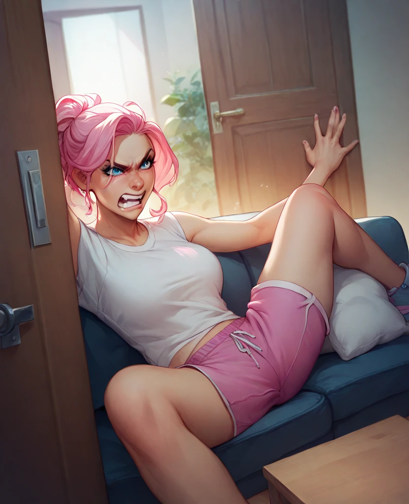 Woman sucking foot