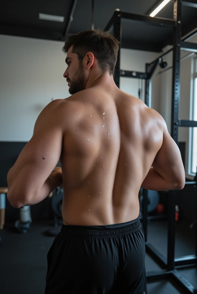 sexy boy from the back at gym