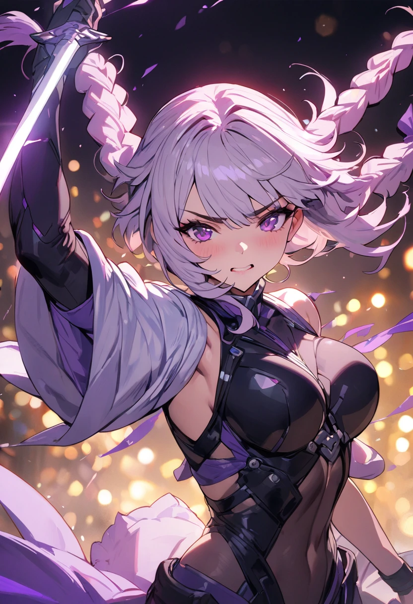 (Animated). Female (((Sakuya Izayoi))) time master, short spiky silver hair, blue eyes . (Masterpiece: 1.8), 64k quality, final fantasy artwork concept, detailed manga eyes, detailed hair, detailed clothes, detailed body, sharper drawings, pronounced detailed face, shiny objects like jewelry, see the creases on the clothes, more consistent clothes, more rounded eyes, globular transparent liquid eyes, more colors, more consistent clothes , correct clothing features, better eye line, better shoulders, really colorful, coarser line, black line, finishing. (coarser stroke: 1.8) (black stroke: 1.8) (color: 1.8) (clean: 1.8) (color contrast: 1.8) (black outline: 1.8) (adjusted color contrast: 1.8) (shadow play: 1.8) (manga eyes: 1.8) (medium breasts small) (beautiful body) (muscle: 1.5 ) (rendering homogeneous: 1. 3)