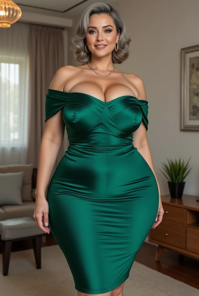 Beautiful Chubby young woman, medium short haircut, blonde hair, pale skin, intricate, green summer dress, big breasts, curvy body, 8k uhd wallpaper , ((masterpiece)) , (high detail), digitalart, vintage color photo, 1930s, old photo, 1930s fashion