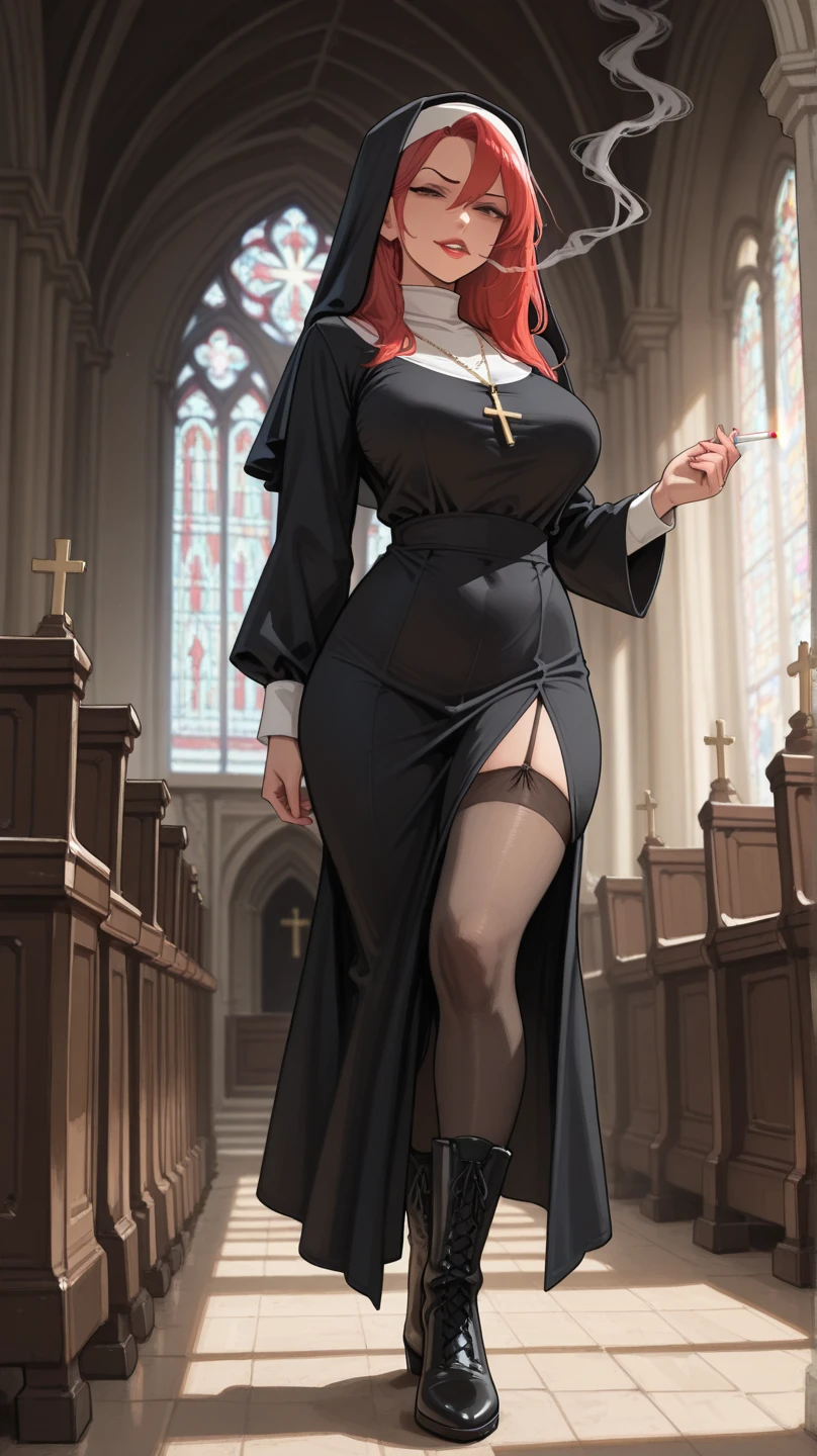sexy nun, full body shot