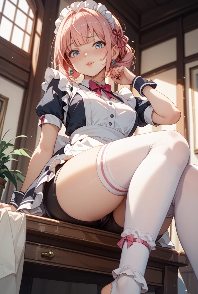 1 girl,half closed eyes,blush,heart-shaped eyes,pink hair,blue eyes,two side up,shoulder,good,feet,(5 feetの指 1.5),five fingers,from below,feet focus,evil children、Completely naked,(spread legs:1.4),hetero, 仰向けになっている1 girl,(plenty :1.5), ,NSFW,(Trance expression:1.3) ,(:1.2),(vulgarity:1.3),( embarrassing:1.1),(steam:1.1),(wet with water:0.8),(I'm trembling:0.8),(dripping sweat:1.1),nose blush,