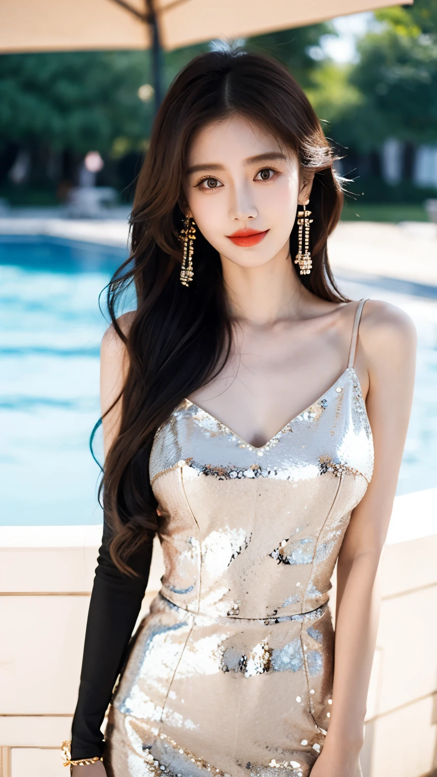Ultra HD resolution,artistic photos,21year girl,earrings,long hair,Cold white skin,E cup,show out ,messy hair , messy hair ,Ruddy face,dress less ,露出乳沟,大面积裸露