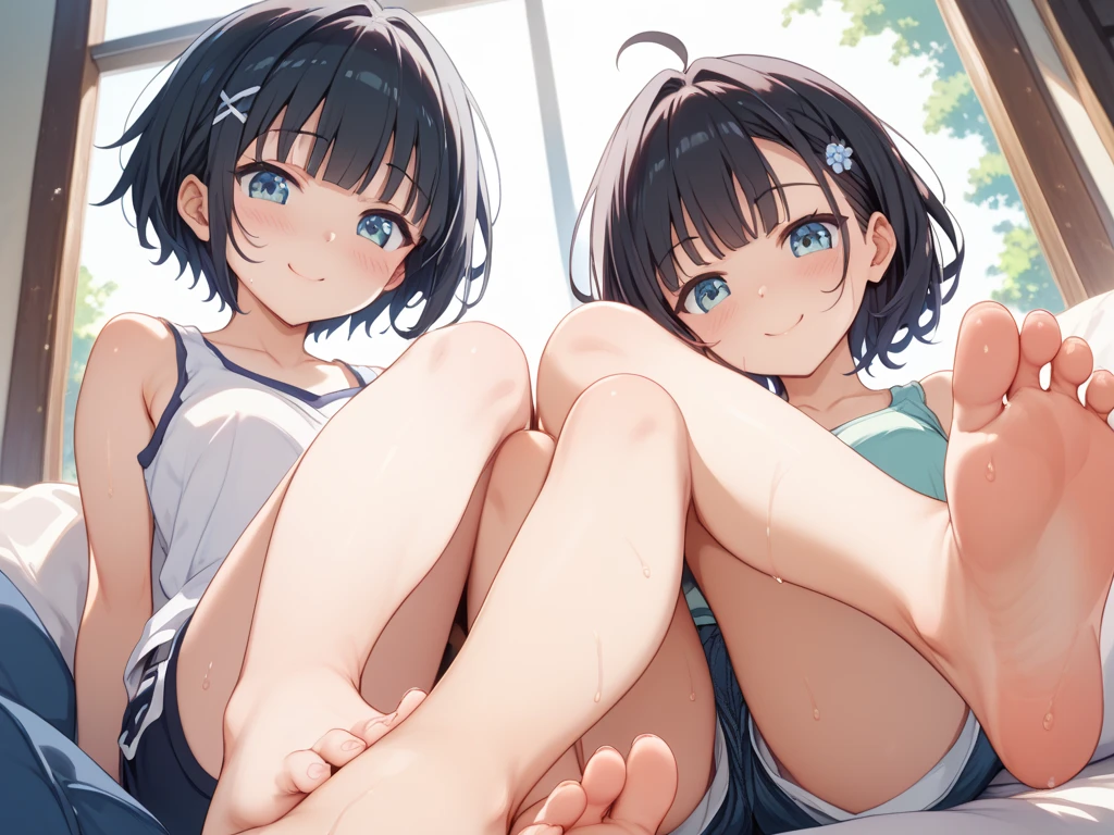 (baby:1.5), (absurdes, 8K, 4K, Tabletop, Extremely detailed:1.2), highest quality, Perfect Anatomy,Perfect Face,Look forward,High humidity,shortness of breath,High humidity,humid,blush, Black Hair, Hair ties, hair band, Outdoor, hair ornaments, Long Hair, Twin tails, (Sweaty:1.2), Embarrassing, (wet:1.2), (rain:1.2), (Oily skin:1.1), Nude, Browsing Caution, In the city, on the road, In the crowd, convenience store, (Very short stature:1.5), (cum body:1.6), (Two little girls are kissing each other:1.5), (Both eyes closed:1.3), A happy smile, (night:1.2), (surrounded by a group of old people:1.8), (orgasm:1.6), (Surrounded by penises:1.6), (Little girls sitting side by side:1.3), (She is masturbating the penis in front of her.:1.5)