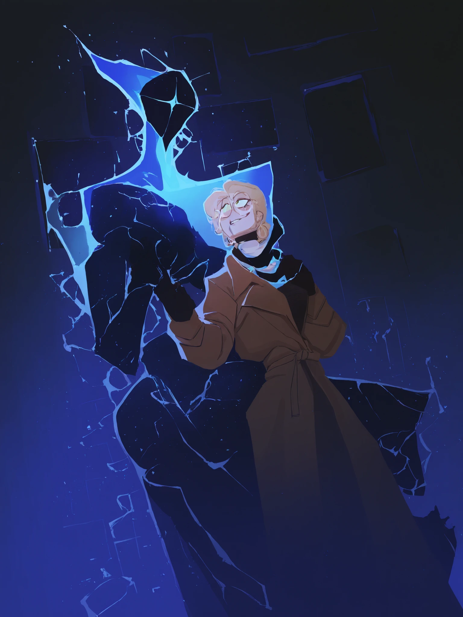 Physical Description : Tall and lean man, with greyish blonde hair, long to his shoulders and almost always covered by a hood. On beard, messy and speckled with white, gives him a wise but wild look. his eyes, formerly kind , Now they are tough, like ice. He wears a thick ash-colored trench coat, with a large rusty metallic cross hanging from his neck, and boots reinforced by metal plates.