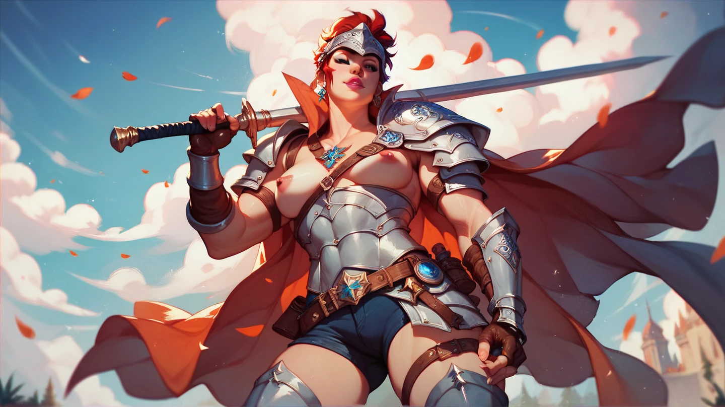 Mage woman  magical barrier