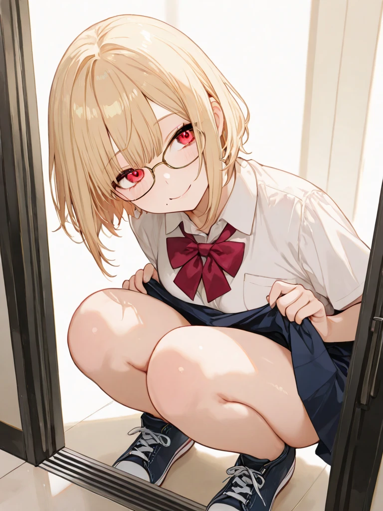 Flandre Scarlet、Touhou Project(Masterpiece、high resolution)、(Multiple Girls)、Elementary school girl、8-year-old、Flat Chest、Glasses、short hair、Blonde、Red Eyes、White sticky、Embarrassed look(1 person)Exposed nipples、 紺色の透けているスクール水着 School classroom Standing姿 ダイナミックアングル黒ギャル(Dark Skin:1.2)、(correction:1.1)、(short、small、small:1.2)、Cowgirl、Crouch、Leg spread、(Spread your legs、Open legs、Knee Raising:1.3)、between legs、perineum、Super detailed、Bright colors、Very beautiful detailed anime faces and eyes、It looks straight、;D、Shiny skin、(8K、RAW Photos、Highest quality、masterpiece:1.2)、(非常に詳細な8K壁紙)、shape、Professional Lighting、Sharp focus、Written boundary depth、Crouch、Leg spread、、blazer、between legsズームカメラ、Ass Focus/Hip Focus、Information from below、、black tights。Ass Focus、Standing、blush、Embarrassing、Low - Angle、1 person、Ass Focus/Hip Focus、Information from below、破れた女子高生の極限Low - Angleのお尻を真下から。}}}} #A peek under the skirt。#School classroom。a pregirl,Pull up the skirt,The reveal、panties stick insertion、to be tied up、Spread your legs、saliva、Urine、Exposed nipples、Bedroom、