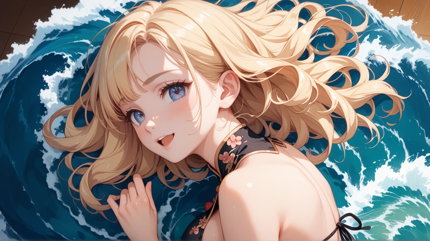 (masterpiece, best quality:1.2), (absurdres, highres, ultra-detailed), (perfect anatomy),
Beautiful woman、Frilly Swimsuit、Ocean、Blonde、Blue inner color、long hair、Pupil water、Swim ring、Dolphin
(8K, RAW photo:1.2),detailed face and eyes,intricate detail ,masterpiece ,sharp focus, high quality,BREAK,rating: general, newest