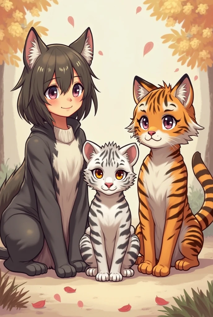 Ultra-high resolution, Detailed Background,  boy, girl, Happy, Joyful, Disorganized(kemono, Furry Personification),　Naked　Naked　Completely naked　Covered entirely in fur　Animal body types，　Sexy　Adorable，Pure，　No shame　having mating　Nipples　Young，，Barely　Fully visible，foreskin，On all fours， male genitalia ， female genitalia，Male and female，