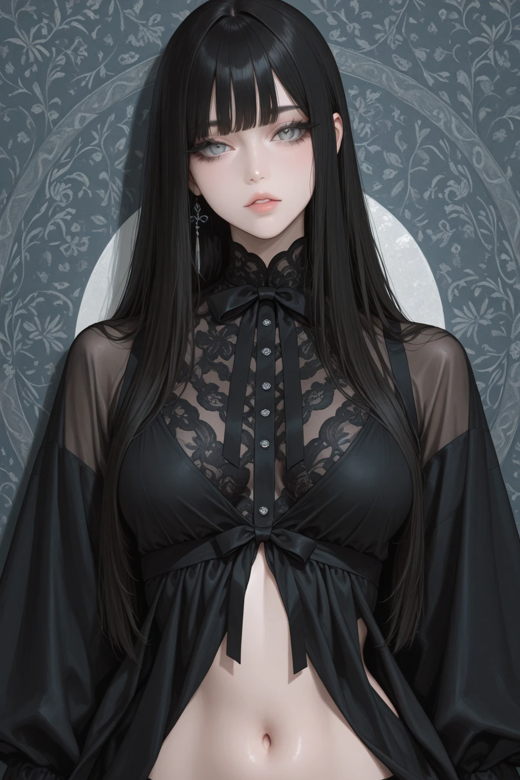 05:20:24 Official Art Expires After 13 Days, heterochromia、right eye red、Zuo Muqing、unity 8k wallpaper, super detailed, beautiful, beautiful, ((new goth gal:1.4)), masterpiece, highest quality, dark, in the atmosphere, Mysterious, romantic, Spooky, literature, art, fashion, victorian, decoration, Complex, ironwork, race, contemplation, depth of emotion, Supernatural, 1 girl, alone, Hips look at me