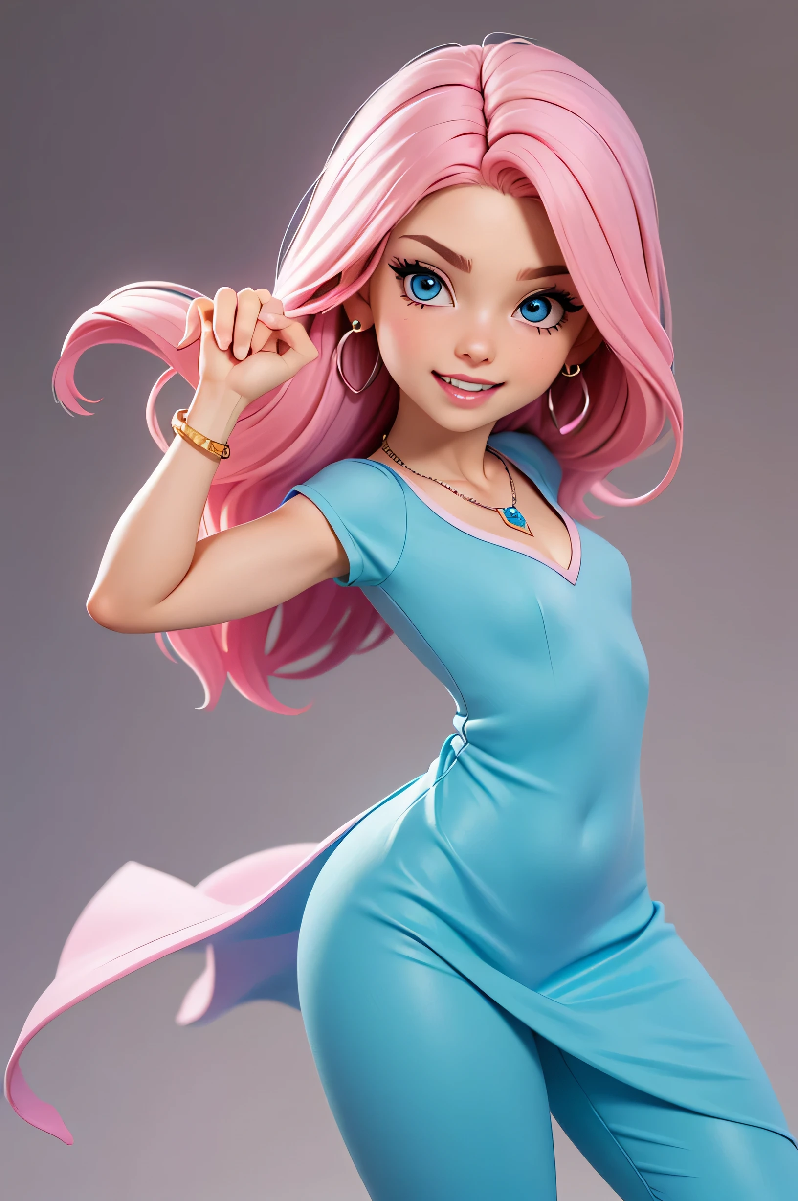 ((((Very tiny hyperrealistic little cute young lux from league of legends)))), (((((very tiny body:1.5))))),(( blue eyes)), (((long hair))), (((((pink hair))))), ((((())))), ((())), (((pink lips))), (), ((((teeth)))), ((((())))), (((cute))), ((())), ((())), (()), (((short sleeve))), ((())), (((small arms:2.0))), (((wide cleavage))), (((necklace))), (((multiple bracelets))), (((()))), ((((flirting)))), (((blue pants))), (((pink princess dress))), (()), (((close up bending over))), (((20yo))), (((dancing)))