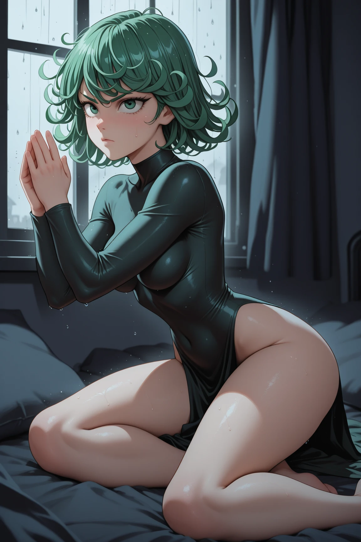 Tatsumaki , Dynamic positions have a golden part, fragile physique, Street, floats in the air, close up portrait, stands leaning towards the floor, beautiful , White Nurse's Coat, Short skirt, breasts fall out from under the robe, leans forward, very erotic, arches his back, Portrait of a girl, standing in a sexy pose, leans forward, beautiful фигура, buttocks, beautiful грудь, very sexy, the texture is very durable,The picture is very clear and concise,incredibly beautiful,Temperament elegant,in a spacious room, нежное выражение лица Tatsumaki из One Punch Man, short green hair, green eyes, , heels, full body view, smiling, dynamic pose, Tatsumaki из One Punch Man, short green hair, green eyes, ,dynamic view, (masterpiece, Best quality:1.2),