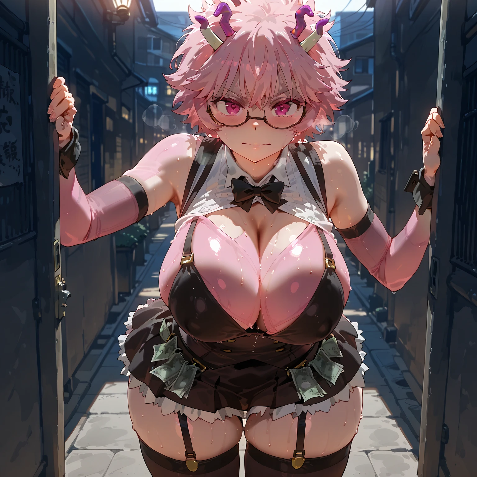(nod_type2,squatting,thighs,(Looking down,blush,Sweat, Sweatdrop,Ass focus pubic hair,buttocks:1.3, Spread your thighs,facing away),)独奏 focus,(beautiful,最high quality, high quality, masterpiece) focus,nude((最high quality, 8k wallpaper)),(masterpiece,最high quality),Very detailed,High resolution)(Best Quality,High resolution,(perfect hands),(perfect five fingers),)(cattleya crying in front of a mob of people ((Fighting game style screen,video game screen cap, game ui,platform_game,platformer,sidescroller,Health status gauges,User Interface of Fighting game,)),(detailed background, outdoors, dilapidated buildings, ruined street, wind, ruins dungeon,wall), ((naked in a miserable and embarrassing manner.))独奏,tonsure girl,Nod Style art style,((gravion:1.3),Cattleya - Queen's Blade)cattleya_qb,cattleyav2( (bald head,)black hair,pony tails,hair ornament,ladybeard,muscular beard(bald:1.7,Bald Head、ladybeard、Bald forehead、ribbon,Forced balding,Embarrassing head with a bald parietal(((futanari,heavy penis:1.3,gigantic testicles:1.3))((futanari,heavy penis,gigantic testicles:1.3)),)bottomless,censored,sweat,thighhighs,cattleya_gorgetchoker,belt,cattleya_gorget,cattleya_purple_highleg_leotard,bare shoulders,navel,cleavage,orgasm,rolling eyes((Break Elbow Gloves,thigh high boots,a battle man,leotard, latex,No sleeve,knee boots)),(Exposed gigantic breasts:1.3).(huge hips),WeightChubby,WeightObese,WeightImmobile,ssbbw,severely obese,600lbs obese( (half-closed eyes,(heart-shaped pupils,heart,symbol-shaped pupils), ((Bald Head,Shaved head,Bald forehead:1.3,ribbon,Forced balding),(Ugly bastard:1.7), (Masculinization,Male Body,((Sex change,Ageing,中年Masculinization,Old man)),gender swap:1.3),(Ladybeard ,muscular beard),((penis,testis,ejaculation)),stockywrestlerv1.0,(muscle,Fat,Obesity,Flat chest,muscle質な体),(Nose hair, nostril hairs:1.3,鼻の穴からはみ出たNose hair),(Pig face:1.6,Pig nose:1.3),Unwanted hair,Belly hair,Armpit Hair,Leg hair,pubic hair,beard),anime style, cattleya_qb, cattleya_gorget, cattleya_purple_highleg_leotard, best quality, high resolution, In the style of Hiraku Kaneko, Inspired by Rin Shin, 1girl, low ponytail, makeup, pink lip, beautiful face, curvy, happy smile, closed mouth, (huge breasts:1.4),(facial hair,orcniv,pigface:1.3)(cattleya transformation to orcs),cowboy shot,