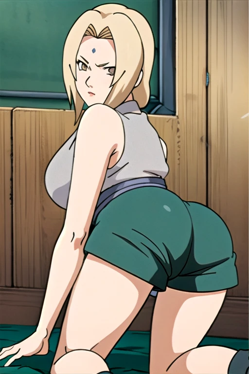 alone focus, alone, close, View your viewers,((lingerie)),long knee high boots,((tsunade)), 1 person,((tsunade milf physique)),(Forehead mark ), high twintails,blondes, eye, smile, from the front,Huge breasts,Thick thighs,((Sharp details High resolution body parts Perfect body parts )),(((Blushing,Red face))),(Sad expression),((1 person)),(alone), (In underwear), ((Front view)),((fall on one's back))Beautiful white skin with a pinkish tint,4K,8k,16K, Look at this,Textured skin, camel toe, fall on your back, Embarrassed face, rabbit ears, ((areola)), hold the stick between your chest, be defeated,Subjective,Open your mouth,Take off your clothes, My body is all wet,Touching the chest from behind,pubic hair