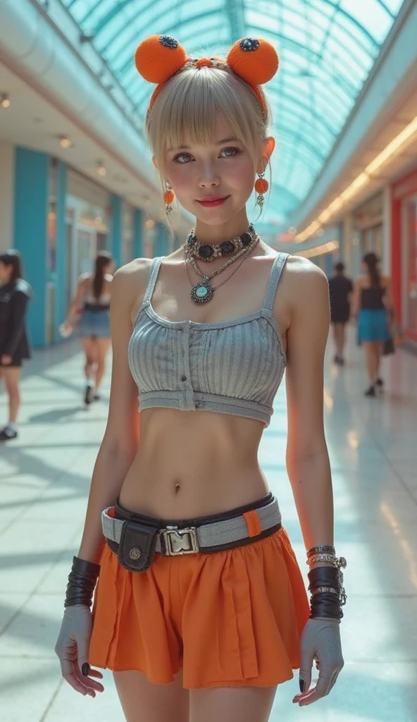 最high quality、best image quality、masterpiece、teenage girl((18-year-old、 By becoming、vest bust、medium bust,wide open breast tea、black eye, light blue hair、long hair、thin,highest valley、Perforated gloves、blue earrings、bandana、cute smile、sweating、wrap the jacket around your waist、blue cap hat、red smoke sunglasses、blue tank top、military pants、Crouching posture、shoulder bag)),high quality、beautiful art、background((In the airport)),debris flies、Depth of written boundary、movie、visual art、perfect art、8K,genuine