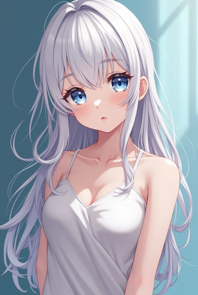 score_9, score_8_up, score_7_up,score_6_up,score_5_up,score_4_up,1girl, twintails, spaghetti strap, white sundress, white hair, twintails, blue eyes,medium breasts, 
 <lora:nonohara_miki_style_pony6_v1:1>
