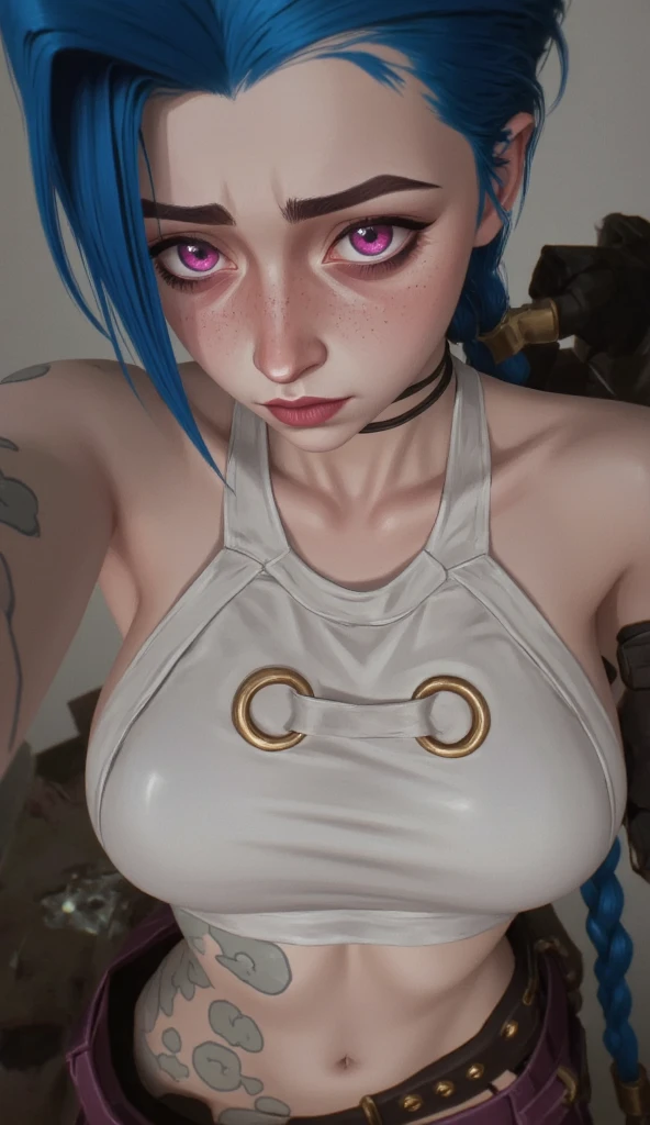 8K, Top Quality, Intricate Details, Ultra Detail, Ultra High Resolution, Masterpiece, close up shot, (full body: 1.1), (()), Slender, Smile, (Makeup: 0.4), ), (Fluffy Eyes: 1.21), (((( )))), 1girl, solo, 1 girl, ((blue hair, (long hair), (), bangs,, , blue eyes,)), close up shot, , ((tall)), (((fit body))), (((slim face))), sharp face, (( mini denim hoodie, open hoodie, open zip pants, open button pants, denim panties)). (detailed face), sharp face, small lips, (( standing)), walking pose, walk pose,
((,)), , ((,)), detailed face, detailed breast, , ((large breast, huge breast)), detail ass, Narrow Waist, Skinny, slim tall , 195 cm tall, Muscular, Navel, Exposed Abdomen, Pointed Chest,, Beautiful girl with accentuated slender abs: 1.4, Six Pack Abs: 1.4, Bust Botox, Big, Perfect Body, detail leg, (( dark background)), black background,