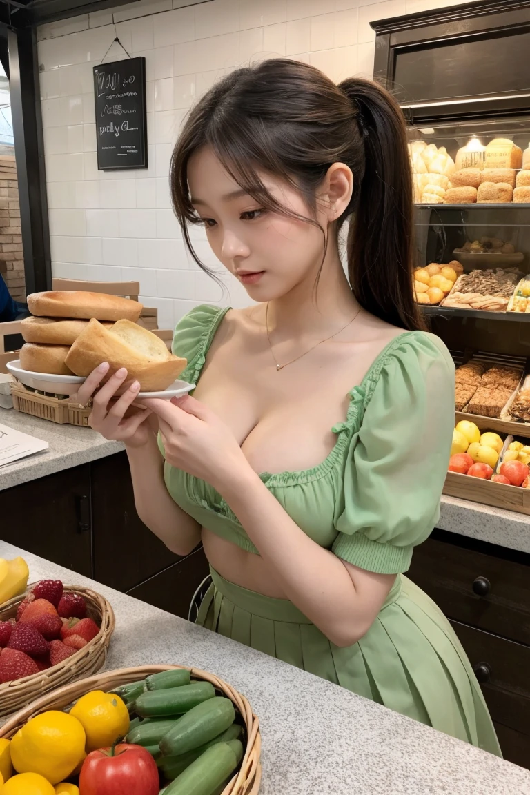 masutepiece,Best Quality,ultra-detailliert,4K,superfine illustration,very detailed beautiful face and eyes,
((Unusual circumstances)), (((Unusual characters))), ((Unique working situation)), ((Unexpected interactions)), ((Supervisory Scenario)), ((Supermarket deli preparation settings)), (Snow White、Meticulously supervise human-sized birds and mice working together to prepare deli items without pay, Princess Snow White、very large breast、cleavage of the breast、a smile、long lashes
Nice hands, Perfect hands, Snow Princess,Skirt