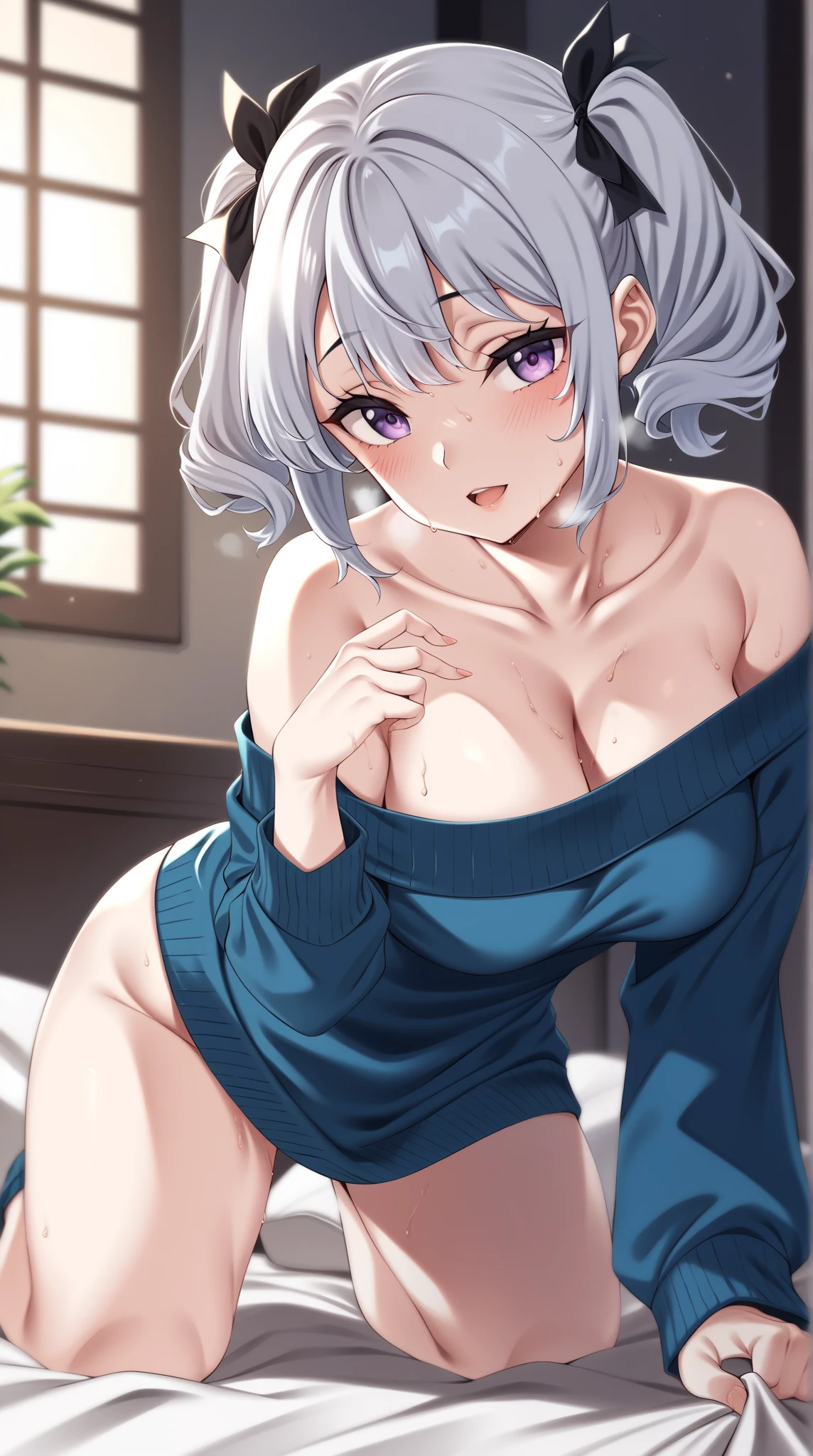 (HD, sharp, fractals), 1 Woman, Super glossy skin, Pure white skin, Dancer of Evil, (crotch tattoo:1.1), Design tights, Evil smile, ahegao, blush, sweat, open mouth, rolling eyes, tears, tongue out, open the thighs, hakama short skirt, shrine maiden outfit, secretary with notepad glasses, drooling. Blushing, seated in middle of couch legs spread black skirt , psychiatrist