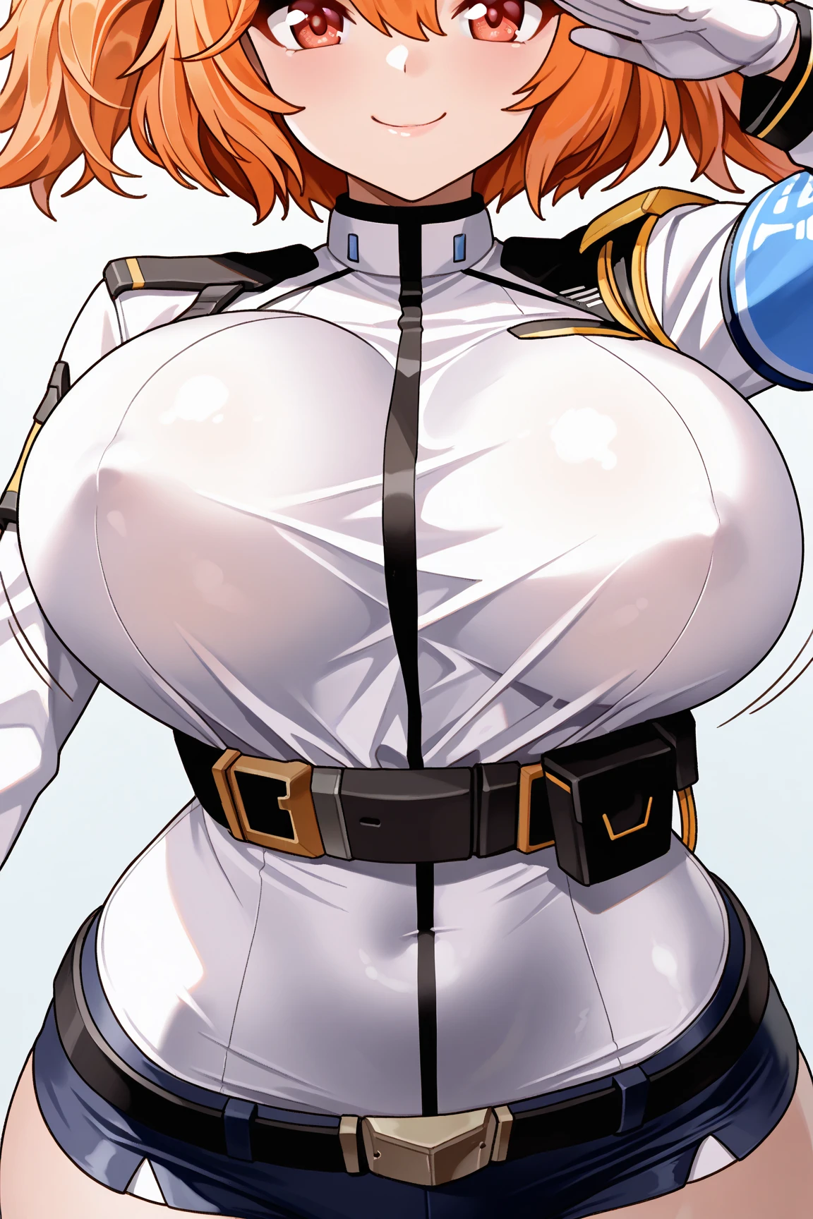 My name is Hikaru, I am a white test woman with long red hair and black eyes. I am 1.60 cm tall and weigh 46 kg. My breast sizes are 300 cm, my waist is 60 cm and my hips are 200 cm. dressed in a tight black dress and with her hair up  . With big breasts 300 cm