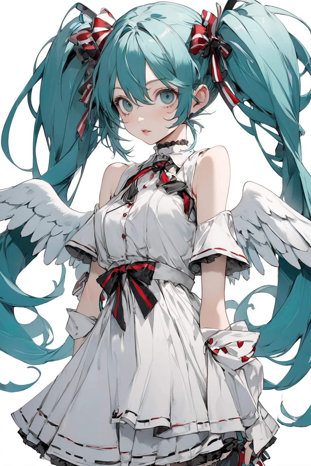 angel girl receiving me in heaven, Hatsune Miku,
