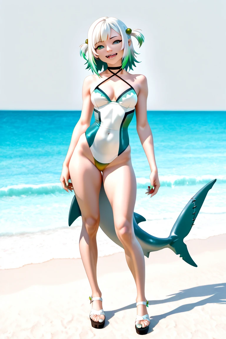 A mini bikini on my right elbow and two crayfish on my left knee.