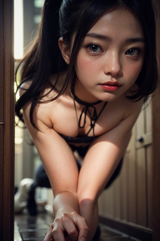 naked woman on all fours