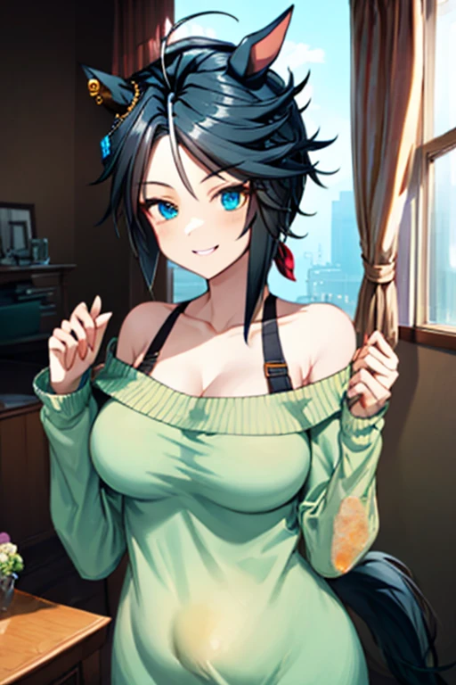 (8k,RAW photoest qualtiy),(tmasterpiece),(realisticlying,)(Photorealistic and realistic),(A high resolution),hyper-detailing,(hentail realism:1.1),beauitful face,Large breasts,Raised Sexy, 5 Navel piercing cleavage
(1female:1.1),female pervert,(looki at viewer),cowboy lens,japanes,
Xiaonan\(Naruto\),(white Tank top:1.1)short jeans,La Brett piercing,
dardark blue hair,
profesional lighting、photon maping、physically-based renderingt、
Dark theme, large breast, no bra, nipple