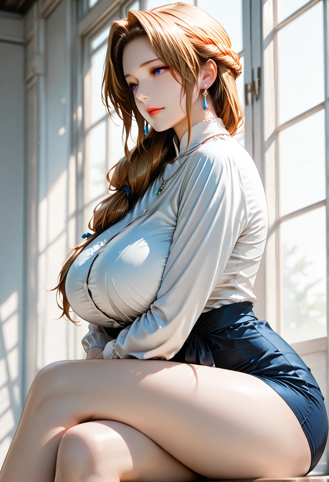 ((medium long shot)), (One ultimate beautiful mature woman), ( 1 women), very detailed顔, detailed lips, sensual lips, detailed eye, double eyelid, chignon , big and full breasts,big , gigantic breast, (thighs thighs thighs), Exactly, perfect body, perfect face, Depth of the bounds written, perfect image realism, 、Detailed With background, detailed costume, perfect thing、hyper realism、photoreal、8K maximum resolution, (masterpiece), very detailed, Professional, ((feel shy, embarrased, nervous:1.4)), ((in the hotel:1.4)),((, slim thigh, long leggs, :1.4)), (( grey loose sweater, ribbed sweater, off shoulder , chignon, expose pussy, pussy juice, hard nipples:1.4))