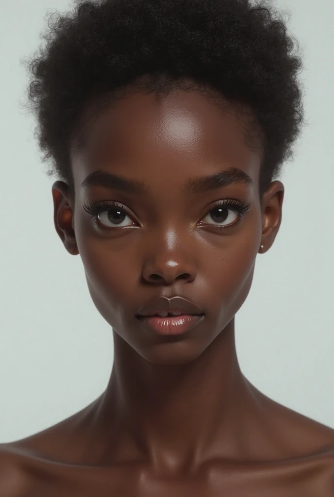 (masterpiece:1.2, best quality:1.2, high resolution) , <lora:1234:1> letitia wright, dark-skinned female, detailed face, short hair, indoor, blouse,
