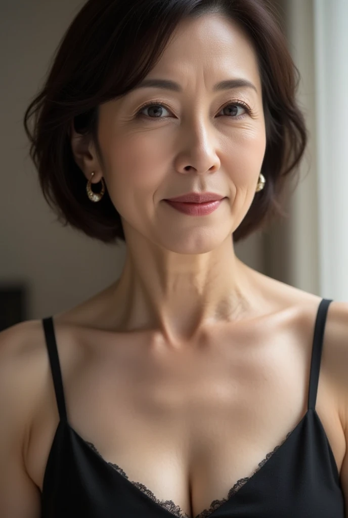 (close up of face), remove background, gravure, facing the front, ((photorealistic)), flashy makeup, from the chest up, masterpiece, highest quality, Super detailed, realistic, super dense skin, anatomically correct, (1 Japanese mature woman), (alone), 100 years old, big breasts, mature celebrity, Glamour, Sexy, pure white skin, looking at the viewer,
