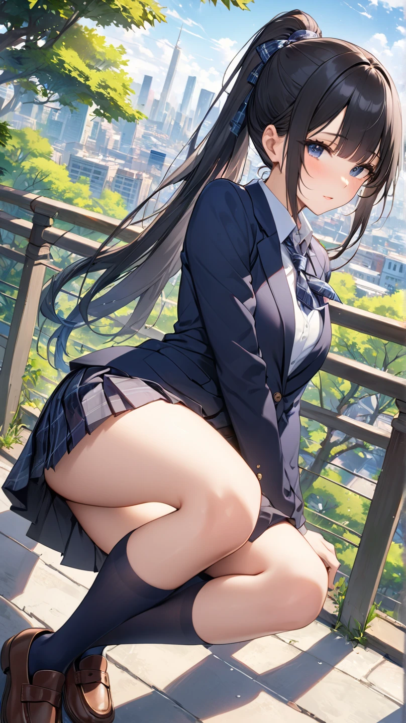 Junior high school student mini skirt no underwear