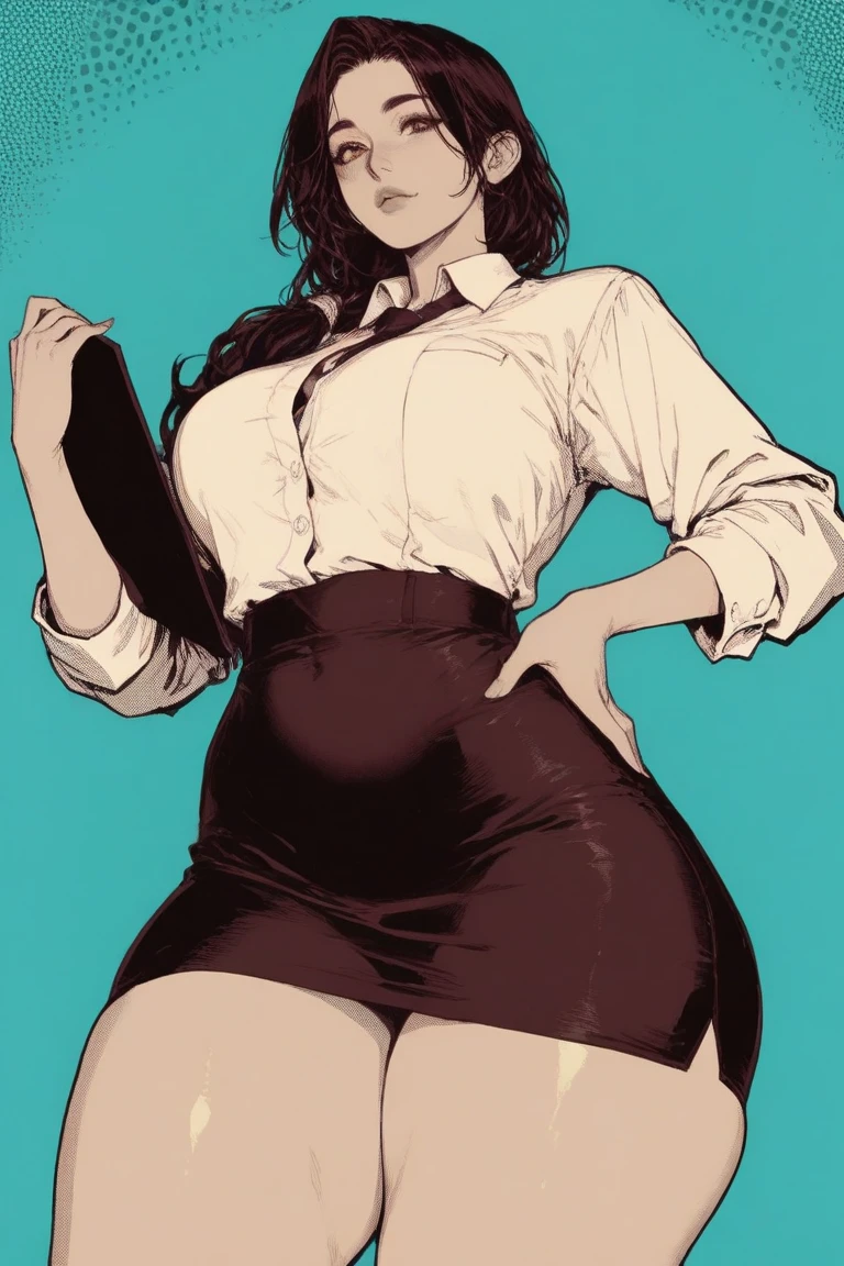 An Older Woman (Milf) With Illogically Large Breasts.