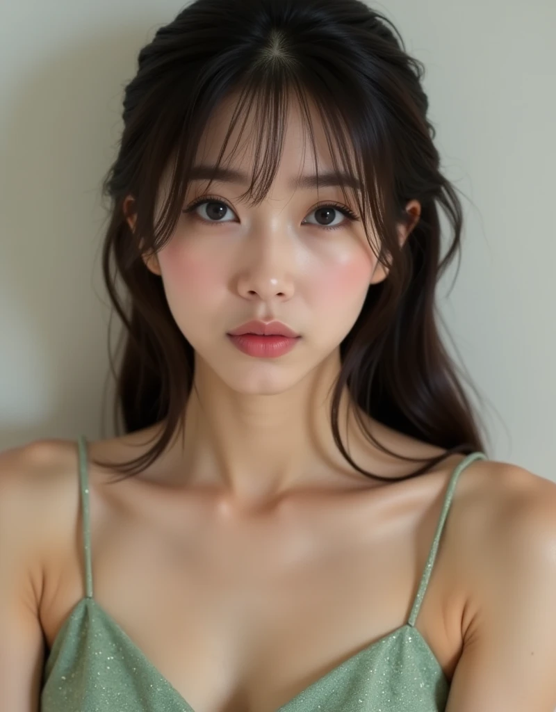 18歳日本people女性一people、Japanese Idols、16K、Highest quality、Highest quality、Highest Resolution、最高masterpiece、Precision portrait photography、左右対称の余りにも美し過ぎて綺麗過ぎるSuper small face、(Super small face:2)、Very big and beautiful eyes、Natural, rous, pure white skin tone、Thin and slender build、Hourglass system、Young, firm, beautifully shaped breae deep collarbone、Naked smootulders、Naked Deep Cleav woman who en in love with a viewer looks at him with beautiful eyes, pleading.、people々focus on。people物の最も輝く構図をリアルに表現する。((masterpiece))、(((Highest quality)))、((Ultra-detailed))、(Surreal)、(Highly detailed CG illustrations)、(Very delicate and beautiful)、少女はmasterpiece、Highest quality、Realistic texture、Realistic Fabric、Here is a realistic illustration of a girl with realistic and super detailed eyes, centered on the front..。This is an absolute rule, And the next sentence describes the quality of the image:。 people類史上最も偉大な画家が比類のない美と出会う、犬喰いちご史上最高masterpieceです, The most beautiful portrait of her life.。 Create amazing anime artworks that are currently trending with seaStation、Showcasing exquisite beauty and captivating aesthetics。(女の子一people:2)