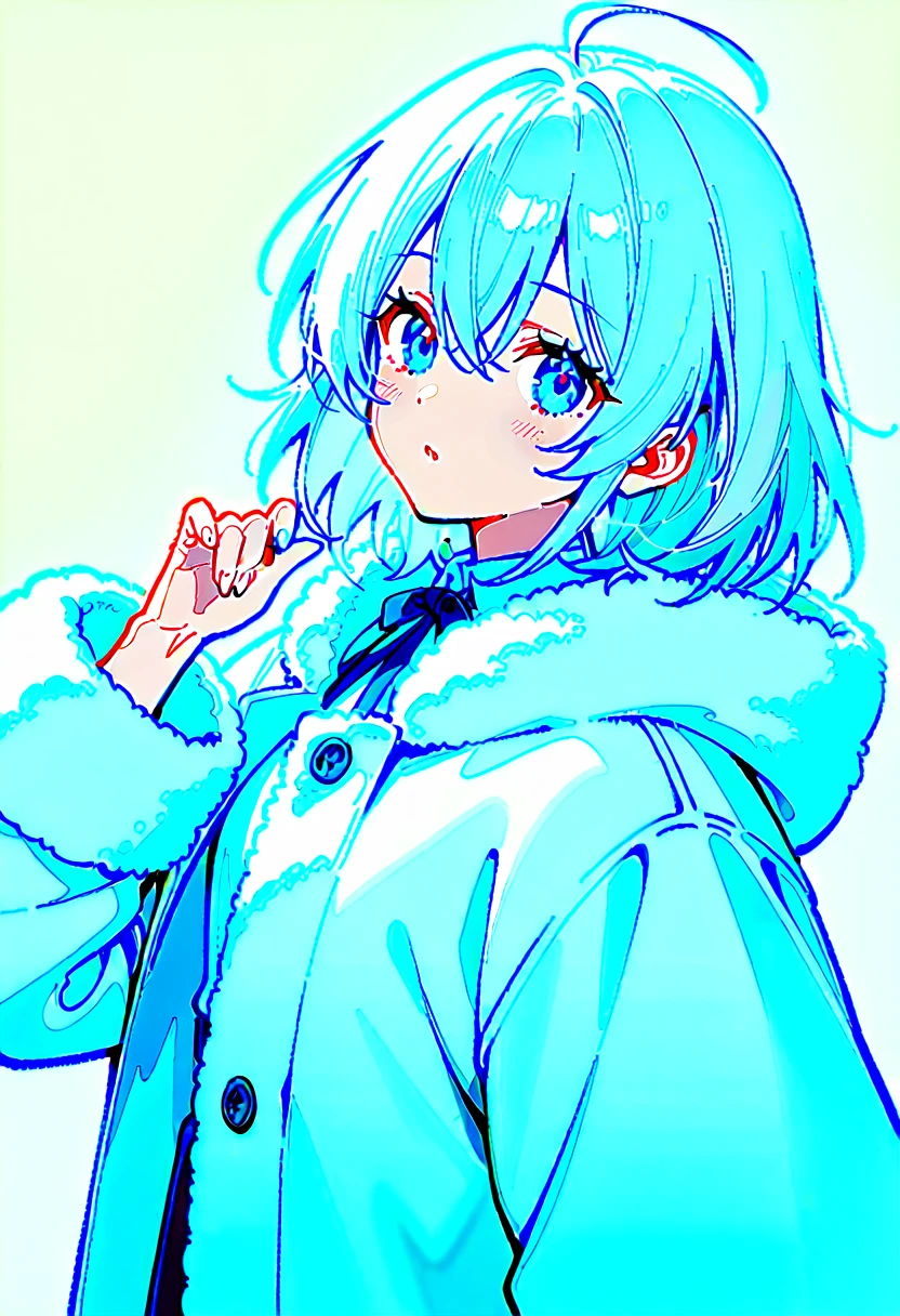 Mushoku Tensei Sylphiette, masterpiece, best quality, realistic, (1 girl: 1.3),dark glasses, blue gold white clothes, smile, tea towel, shoulder-length hair, snow white skin, bare shoulders, full body,