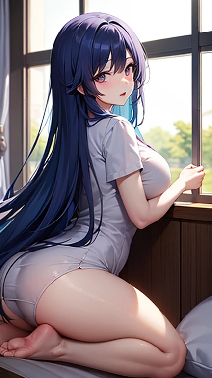 score_9,score_8_up,score_7_up,cowboy shot,((hentai anime)),(details background),1girl,taihou(azurlane),black hair,long hair,blunt bangs,hair ornament,red eyes,cleavage,huge breasts,,closed eyes,open mouth,((completely nude)),(back view),((penis in pussy)),(look back),motion lines,motion blur,trembling,,BREAK,NFSW,1boys,sex,large penises,dark-skinned male,rape,