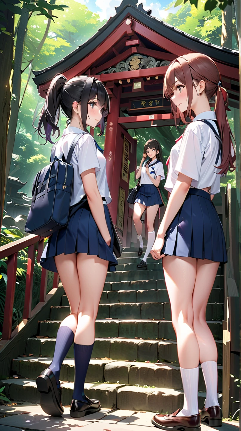 masterpiece, best quality, 1girl,
Primary school students、school bag、
cowboy shot, Pretty smile,
pink shorts, pink wrist cuffs, gem, pink sneaker, pink skirt,
ツインテール, hand on forehead, hand on hip, standing, legs apart,foot on penis, (panty),
(multiple girls in garden in the background), small hands,
1boy, penis, (cum:1.5), (footjob), Angle from below,