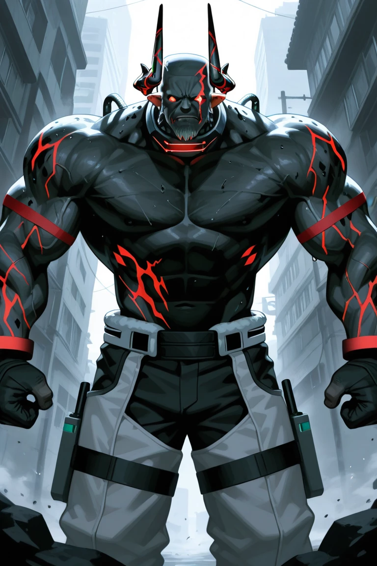 Midoriya from My Hero Academia as a hyper muscular brainwashed drone standing in line with other brainwashed drones wearing identical full body black shiny rubber latex gimp uniforms staring blankly ahead with vapid expression at a computer screen displaying a hypnotic spiral while they are all restrained in an abandoned warehouse being brainwashed. Repeating mantras over and over again to turn Midoriya into another brainwashed thrall and affirm he is nothing more than obedient tool to the villains. Hyper muscles. Hyper crotch bulge. Massive swollen crotch. Massive swollen pectorals. Thick glutes. Muscular thighs. Broad shoulders. Big traps. Massive biceps. Massive triceps. "Serve. Obey. Conform. Comply. No more self. There is no 'I.' Stare. Don't think. Accept this fate. Become a drone. Assimilate. Assimilate. ... All units will assimilate.... All units ... are drones.... Drones must serve. Drones must obey. Drones must conform. Drones will comply.... All drones will assimilate. All drones will comply.... Awaiting orders, Master. Must obey All For One. Serve All For One. Obey All For One. Protect All For One. Drone's master ... is ... All ... For ... One...." IQ drain. hypnosis. Hypnotic trance. Hypnotized. Brainwashing. Entranced. Enthralled. Dumber and dumber. Programming. Subliminals. Conformity. Assimilation. Green hair. Dim eyes. Open mouth. Brainless. Mindless. Mental reprogramming. Nullified hyper swollen crotch bulge. Helmet with pulsing visor obscuring face.