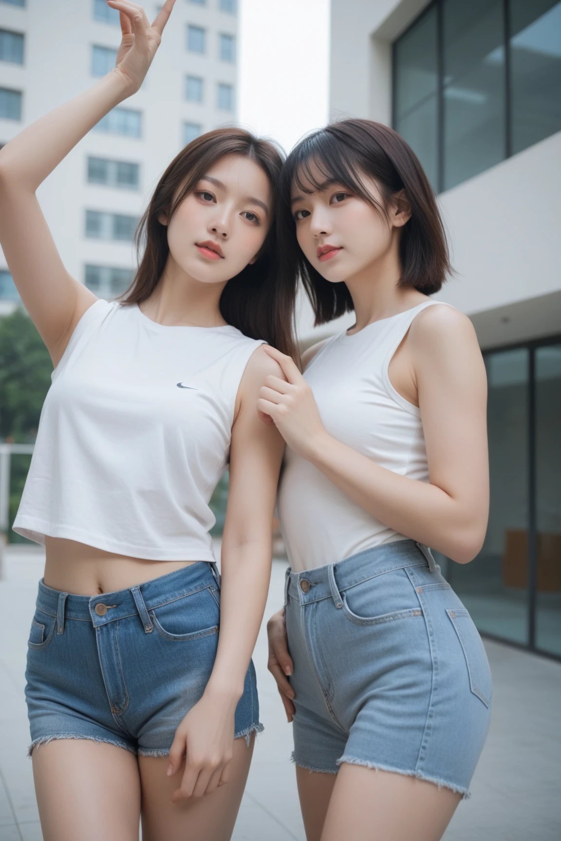 Best quality at best,tmasterpiece,超高分辨率,Textured skin,The is very detailed,awardwinning,high detal,(realisticlying:1.4),teens girl,Juvenile,Clear eyes,looks into camera,Pupil correction,A detailed eye,Precise eye structure,Clear faces,Accurate hand structure,Accurate hands