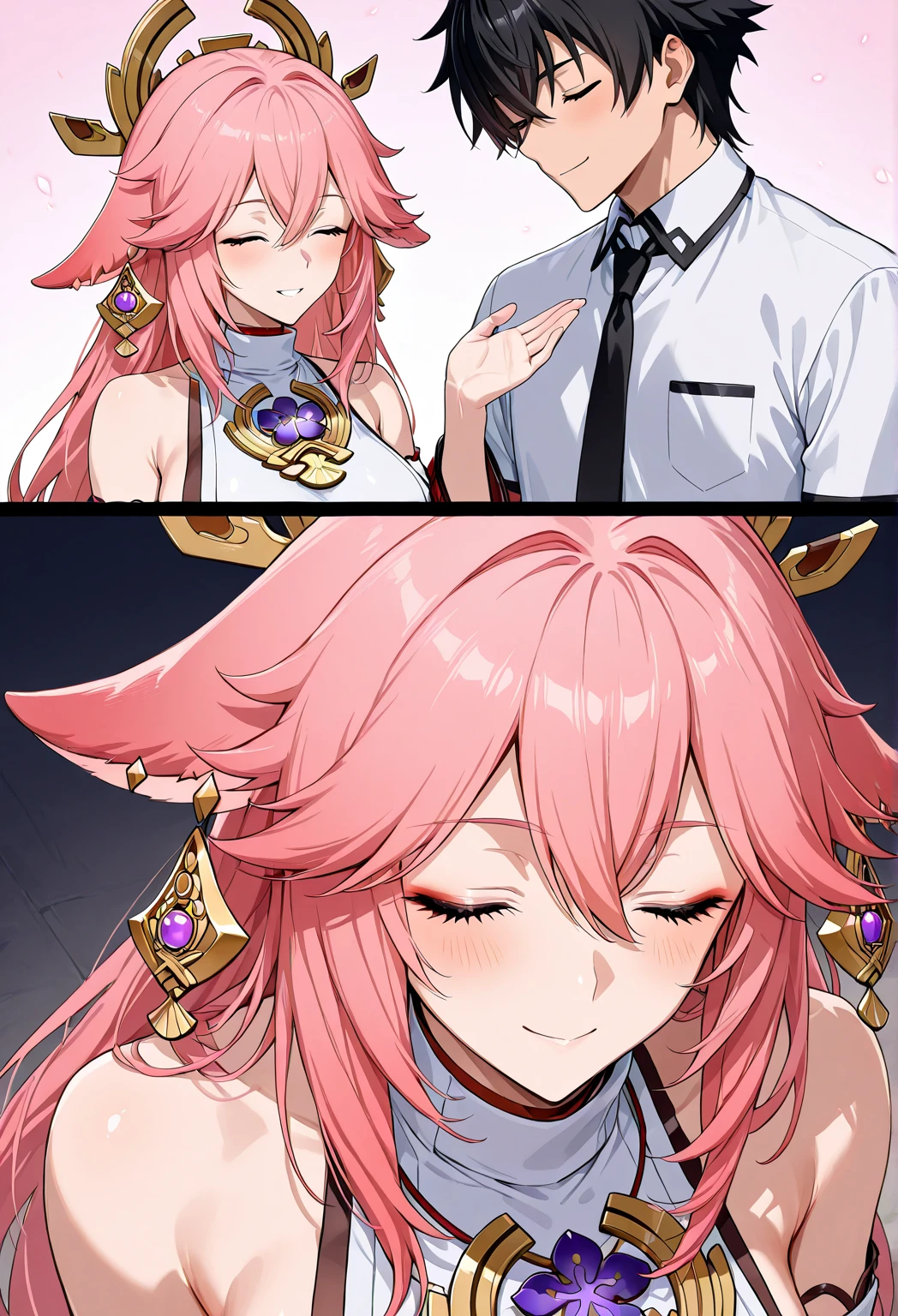 score_9, score_8_up, score_7_up, source_anime, incrssnootchallenge, comic, pov hands, <lora:SnootChallenge_XLPD:1>, 1girl, yae miko, motion lines, motion blur,