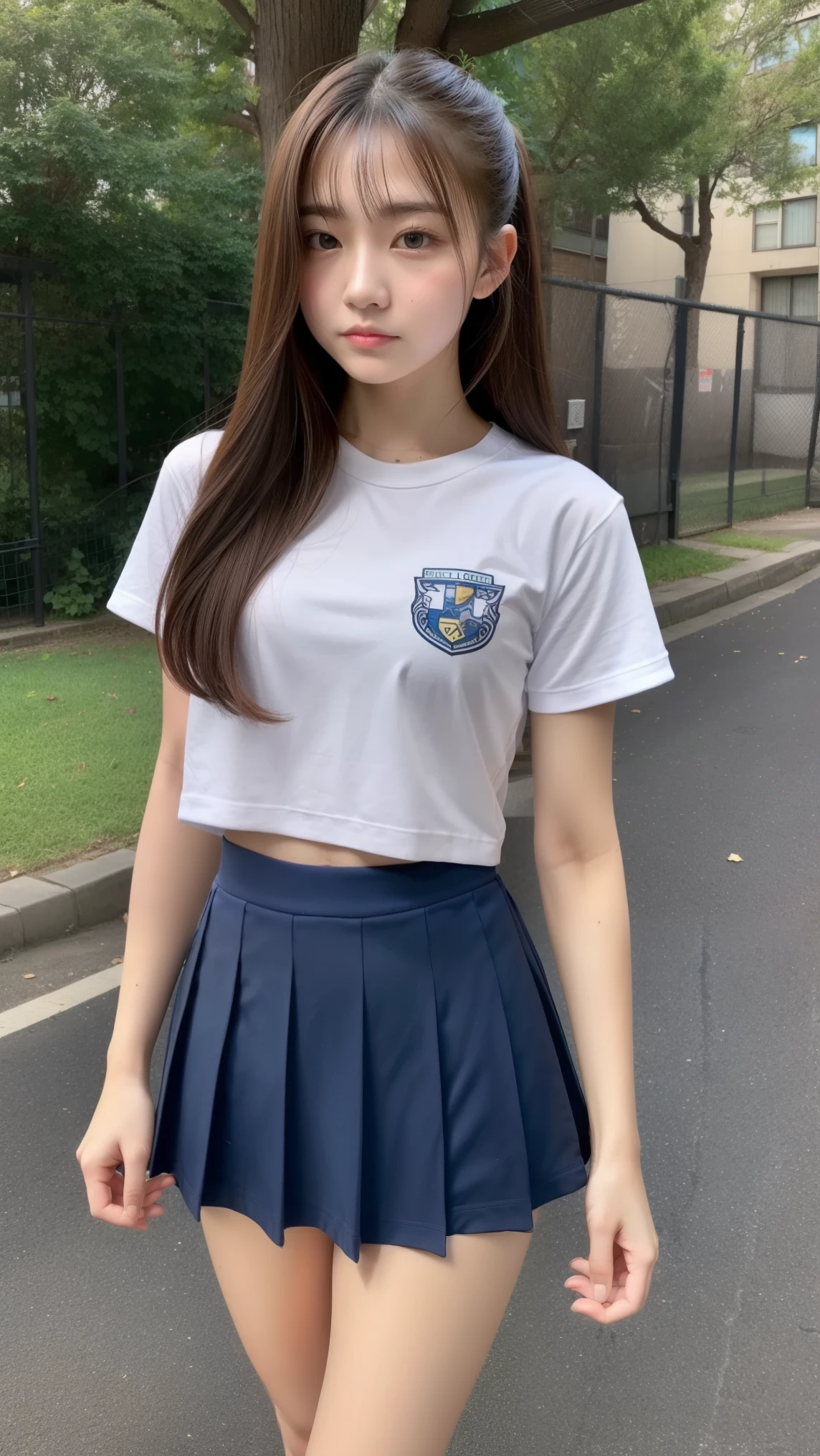 (4K image quality)、{8K Photo Quality:2}、{Ultra-high resolution photo quality:2}、{Ultra-realistic}、{Perfect Anatomy}、{japanes}、{NSFW}、1female、{black tight-mini skirt、{The skirt is twisted}、{Twisting up the skirt to visible her panty}、{Silk panties visible}、Wear a short T-shirt、Face facing forward、Being in a school classroom