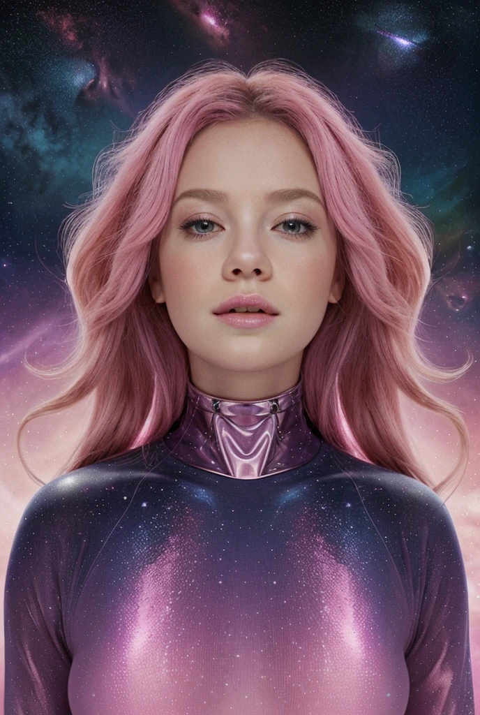 1girl, star mage, pink hair maria chiquinha, cosmic comets,