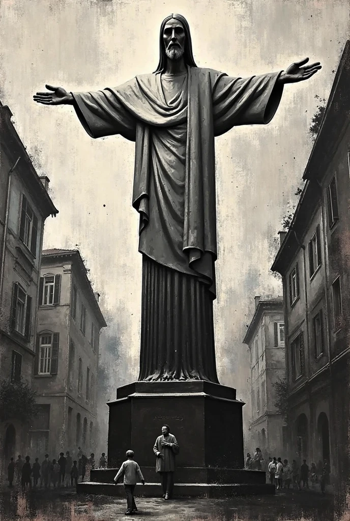 Giant monuments in the form of Croix Avec Jésus