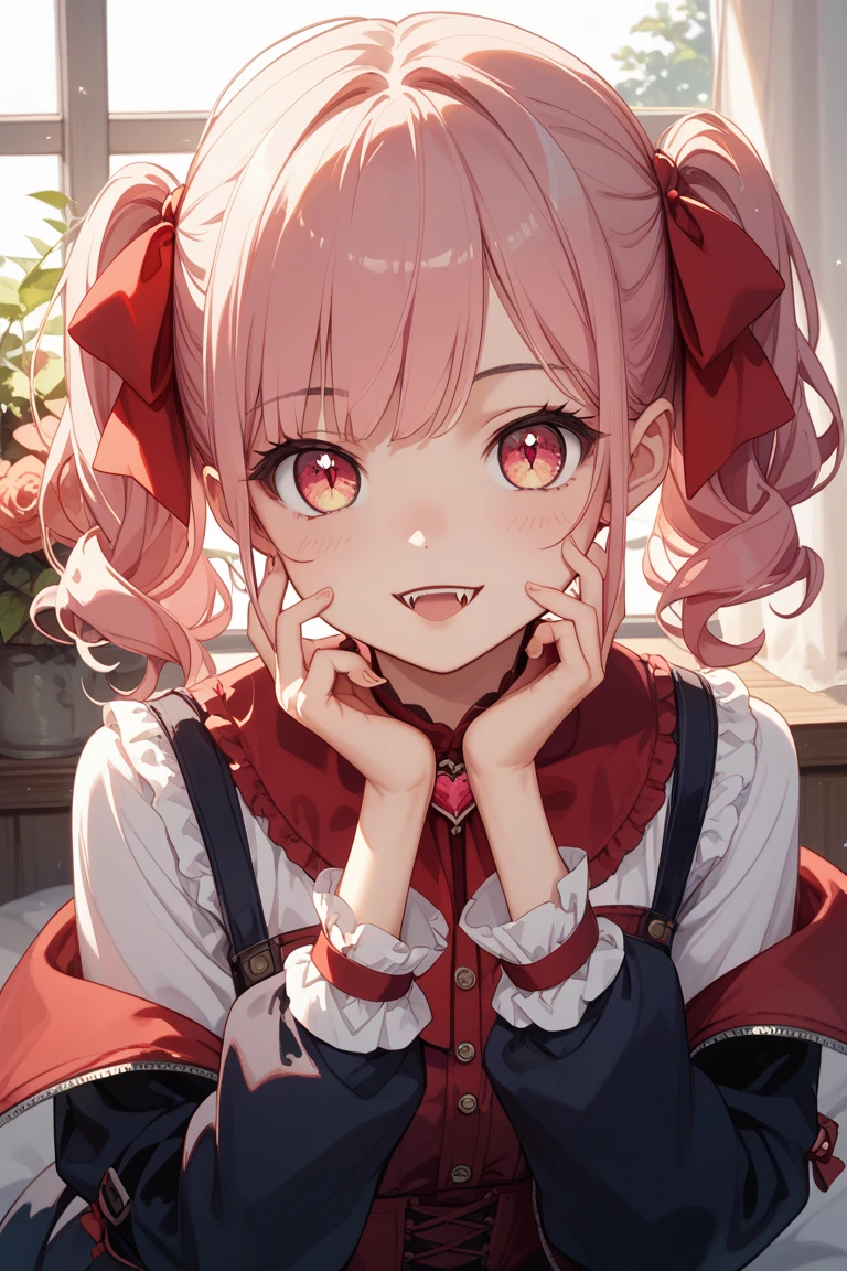 santa clothes、christmas image、small tits、1girl in、Put one hand on your face、Heart-shaped pupil,Red and Black theme,(blush:1.1),Choker,《trembling》,heart mark,(Smaller chest), ((Heavy breathing:1.3)), Smile, Evil smile, Laughing, Cute,full body Esbian、top-quality、masutepiece、1 Masterpiece Girl、Cheek makeup、loose, I have very large dark circles under my eyes、Colorful long hair、Smile,, Evil smile, Laughing, Cute